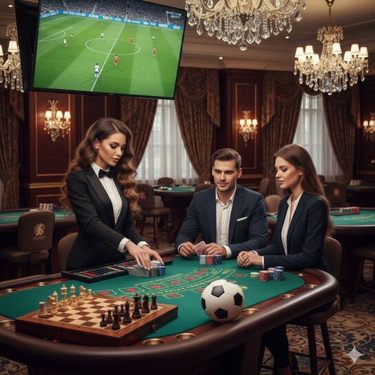 Golden Casino Chips and Cards